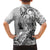 Aotearoa Maori Wahine Family Matching Off Shoulder Maxi Dress and Hawaiian Shirt Fantail Bird Black Gold Marble