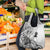 Aotearoa Maori Wahine Grocery Bag Fantail Bird Black Gold Marble