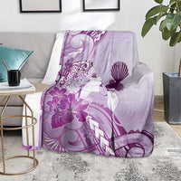 Aotearoa Maori Wahine Blanket Fantail Bird Purple Gold Marble LT05 - Polynesian Pride