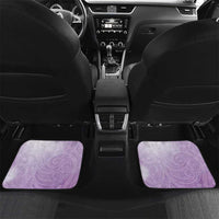 Aotearoa Maori Wahine Car Mats Fantail Bird Purple Gold Marble LT05 Set 2pcs - Back Purple - Polynesian Pride