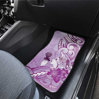 Aotearoa Maori Wahine Car Mats Fantail Bird Purple Gold Marble LT05 - Polynesian Pride