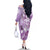 Aotearoa Maori Wahine Family Matching Off The Shoulder Long Sleeve Dress and Hawaiian Shirt Fantail Bird Purple Gold Marble