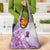 Aotearoa Maori Wahine Grocery Bag Fantail Bird Purple Gold Marble
