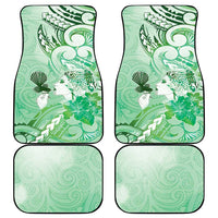 Aotearoa Maori Wahine Car Mats Fantail Bird Green Gold Marble LT05 - Polynesian Pride