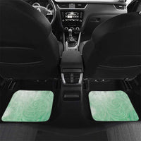 Aotearoa Maori Wahine Car Mats Fantail Bird Green Gold Marble LT05 Set 2pcs - Back Green - Polynesian Pride