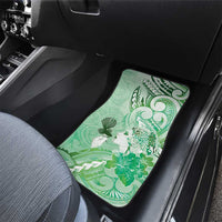 Aotearoa Maori Wahine Car Mats Fantail Bird Green Gold Marble LT05 - Polynesian Pride