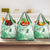 Aotearoa Maori Wahine Grocery Bag Fantail Bird Green Gold Marble