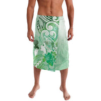 Aotearoa Maori Wahine Lavalava Fantail Bird Green Gold Marble