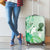 Aotearoa Maori Wahine Luggage Cover Fantail Bird Green Gold Marble