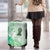 Aotearoa Maori Wahine Luggage Cover Fantail Bird Green Gold Marble