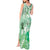 Aotearoa Maori Wahine Tank Maxi Dress Fantail Bird Green Gold Marble