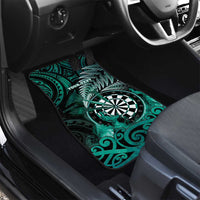 New Zealand Darts Car Mats Maori Koru Dartboard Turquoise Flame