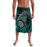 Personalised New Zealand Darts Lavalava Maori Koru Dartboard Turquoise Flame