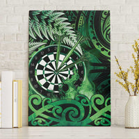 New Zealand Darts Canvas Wall Art Maori Koru Dartboard Green Flame LT05 Without Frame Green - Polynesian Pride