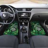 New Zealand Darts Car Mats Maori Koru Dartboard Green Flame