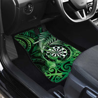 New Zealand Darts Car Mats Maori Koru Dartboard Green Flame