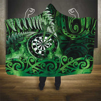 New Zealand Darts Hooded Blanket Maori Koru Dartboard Green Flame LT05 - Polynesian Pride