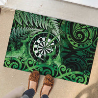 New Zealand Darts Rubber Doormat Maori Koru Dartboard Green Flame LT05 - Polynesian Pride
