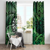 New Zealand Darts Window Curtain Maori Koru Dartboard Green Flame