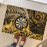 New Zealand Darts Rubber Doormat Maori Koru Dartboard Gold Flame LT05 - Polynesian Pride