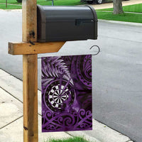 New Zealand Darts Garden Flag Maori Koru Dartboard Purple Flame LT05 - Polynesian Pride