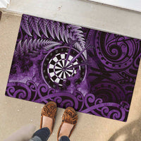 New Zealand Darts Rubber Doormat Maori Koru Dartboard Purple Flame LT05 - Polynesian Pride