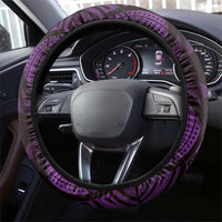 New Zealand Darts Steering Wheel Cover Maori Koru Dartboard Purple Flame