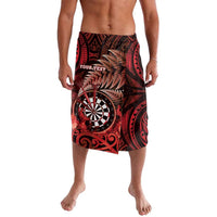 Personalised New Zealand Darts Lavalava Maori Koru Dartboard Red Flame