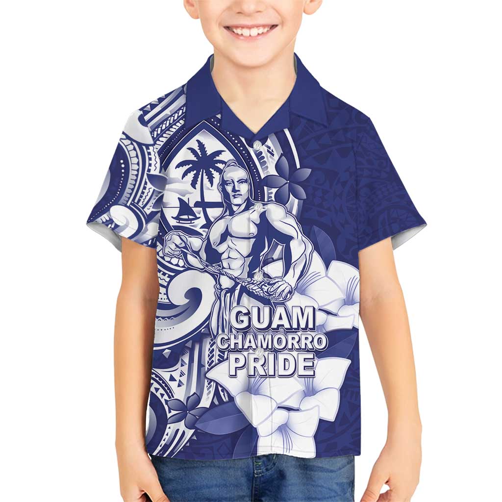 Guam Chief Quipuha Family Matching Off Shoulder Short Dress and Hawaiian Shirt Polynesian Pattern With Guasali Flowers