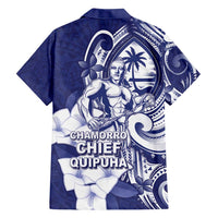 Guam Chief Quipuha Family Matching Puletasi and Hawaiian Shirt Polynesian Pattern With Guasali Flowers