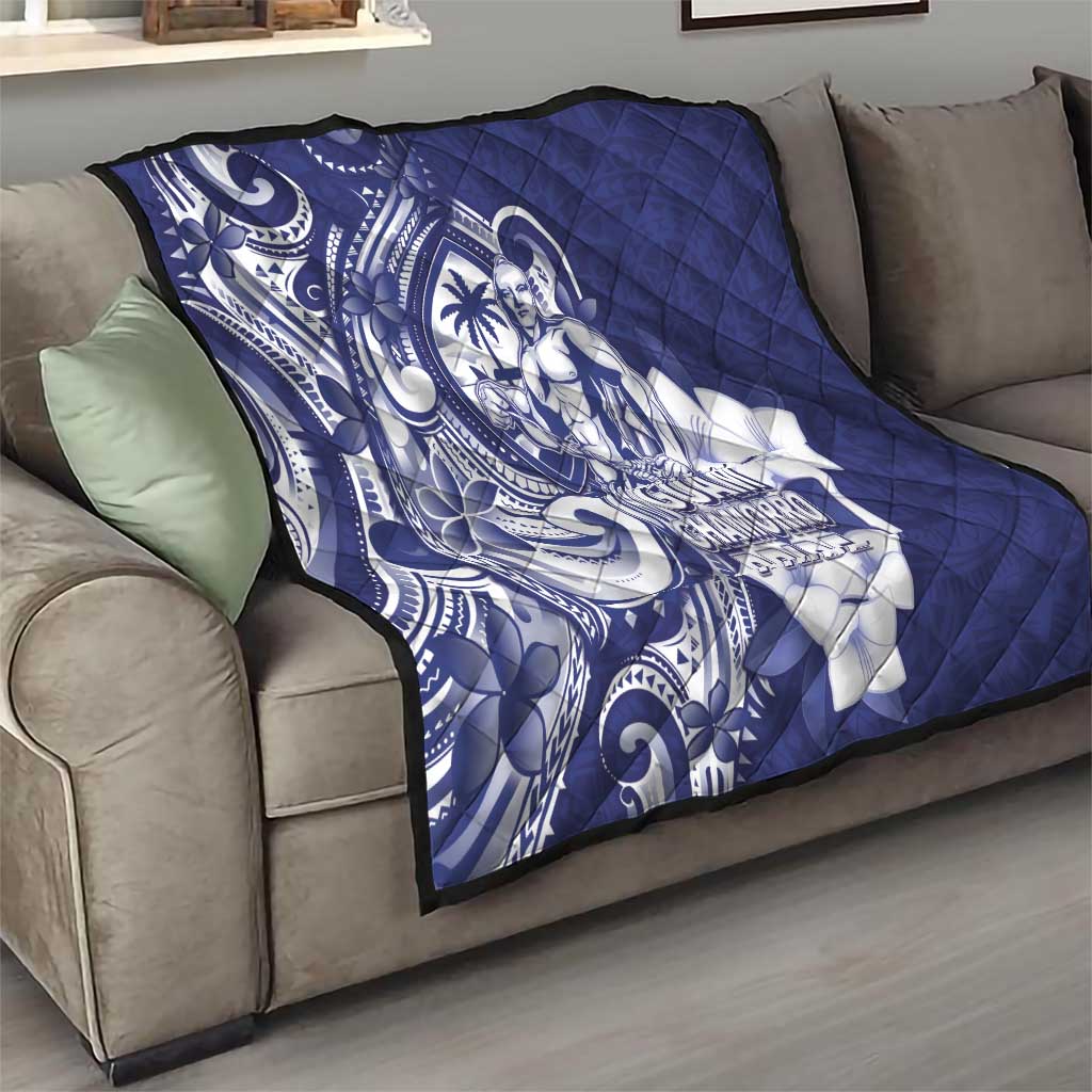 Guam Chief Quipuha Quilt Polynesian Pattern With Guasali Flowers
