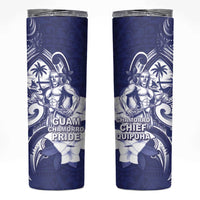 Guam Chief Quipuha Skinny Tumbler Polynesian Pattern With Guasali Flowers