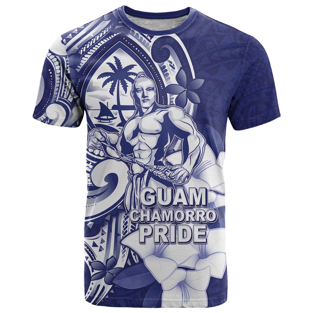 Guam Chief Quipuha T Shirt Polynesian Pattern With Guasali Flowers
