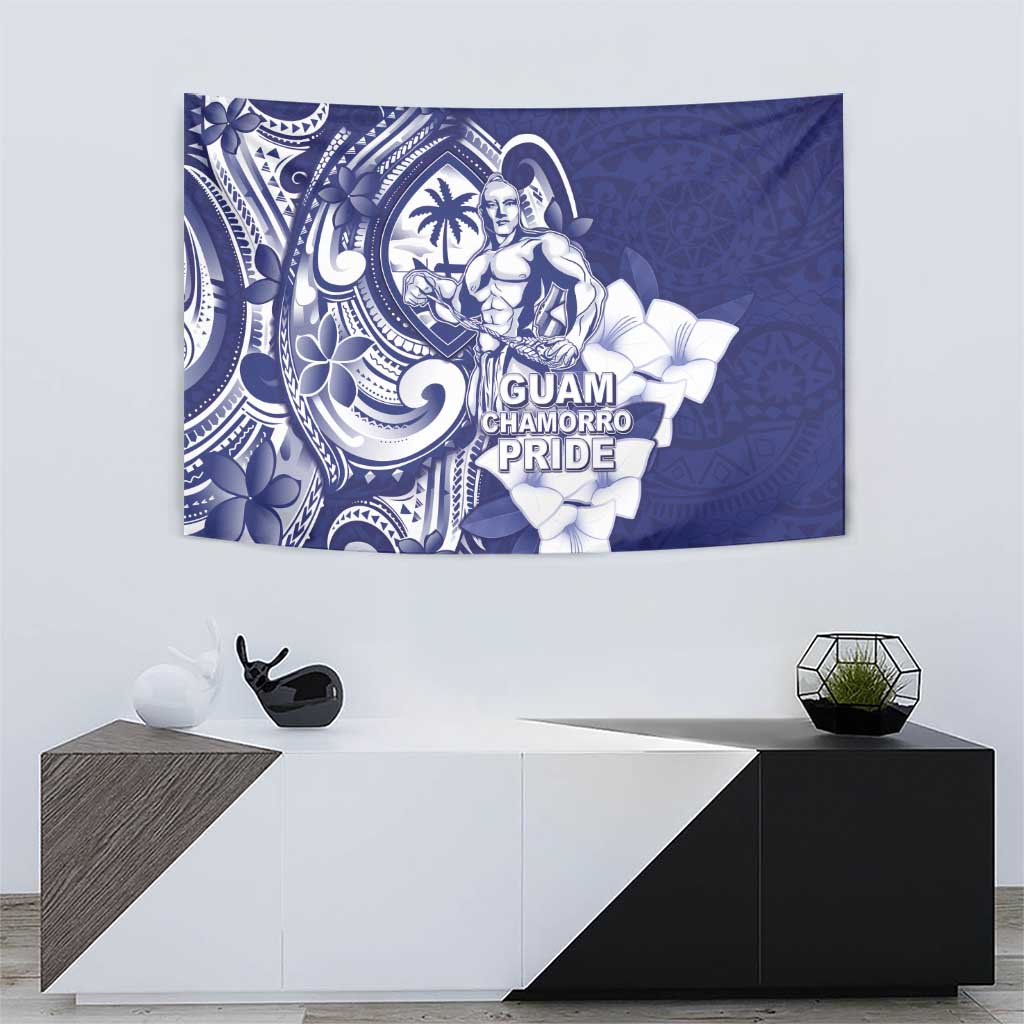 Guam Chief Quipuha Tapestry Polynesian Pattern With Guasali Flowers