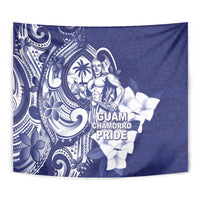 Guam Chief Quipuha Tapestry Polynesian Pattern With Guasali Flowers