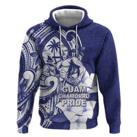 Guam Chief Quipuha Zip Hoodie Polynesian Pattern With Guasali Flowers