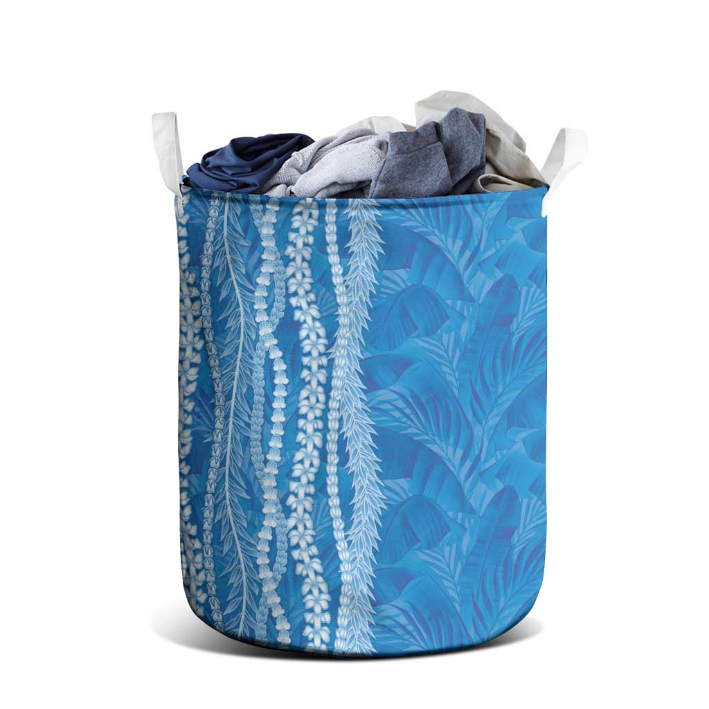 Hawaii Prince Kuhio Laundry Basket Blue Hawaiian Lau Maia With Leis LT05 - Polynesian Pride