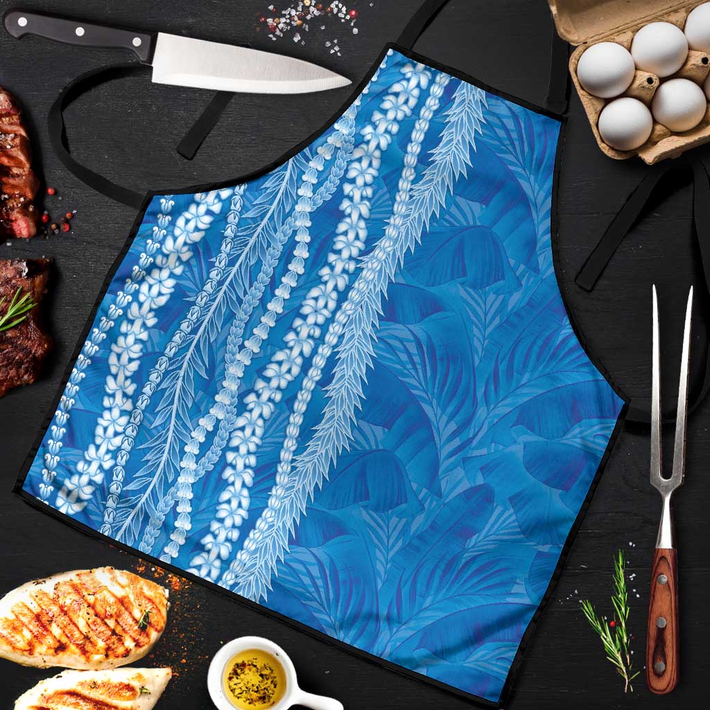 Hawaii Prince Kuhio Apron Blue Hawaiian Lau Maia With Leis LT05 Blue - Polynesian Pride