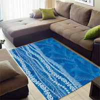 Hawaii Prince Kuhio Area Rug Blue Hawaiian Lau Maia With Leis LT05 - Polynesian Pride