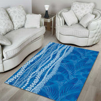 Hawaii Prince Kuhio Area Rug Blue Hawaiian Lau Maia With Leis LT05 - Polynesian Pride