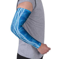 Hawaii Prince Kuhio Arm Sleeves Blue Hawaiian Lau Maia With Leis LT05 - Polynesian Pride