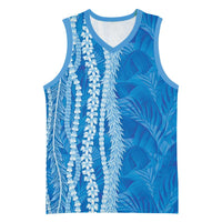 Hawaii Prince Kuhio Basketball Jersey Blue Hawaiian Lau Maia With Leis LT05 Unisex Blue - Polynesian Pride
