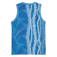 Hawaii Prince Kuhio Basketball Jersey Blue Hawaiian Lau Maia With Leis LT05 - Polynesian Pride