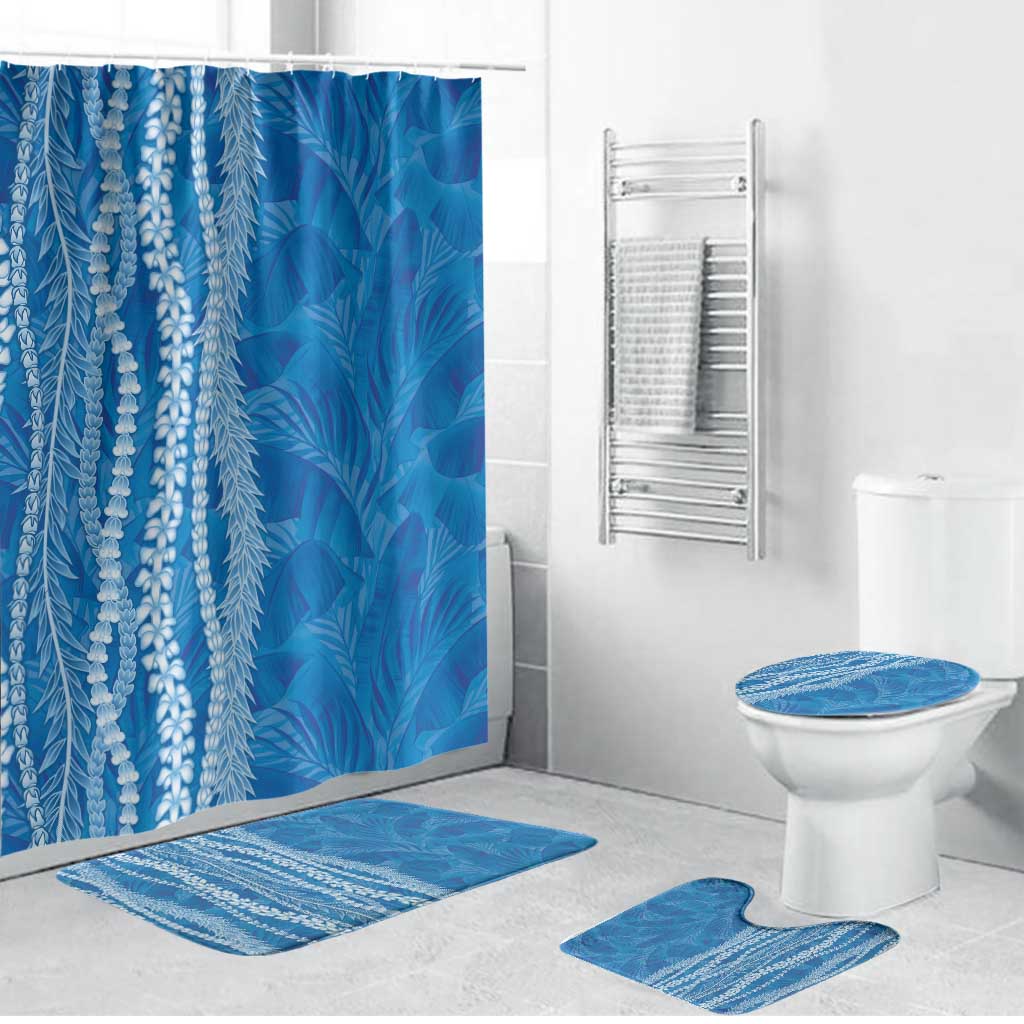 Hawaii Prince Kuhio Bathroom Set Blue Hawaiian Lau Maia With Leis