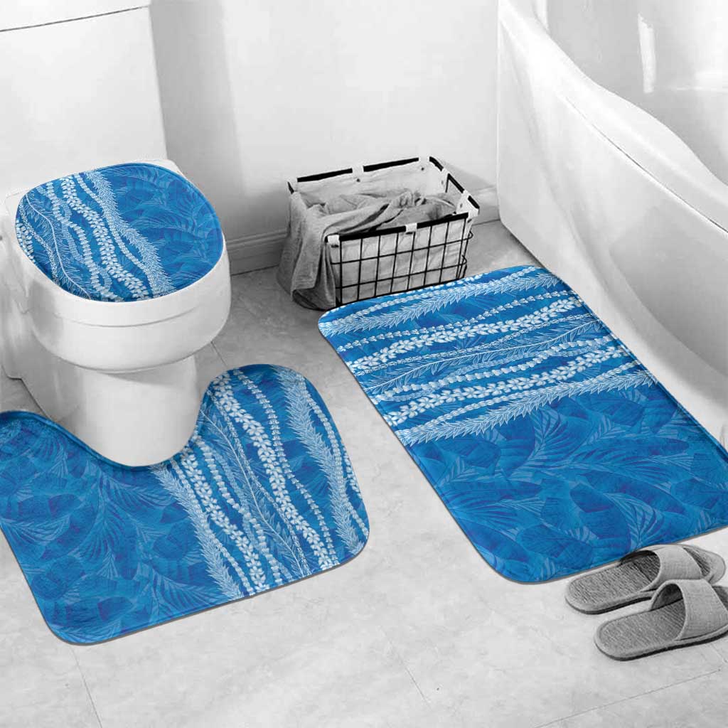 Hawaii Prince Kuhio Bathroom Set Blue Hawaiian Lau Maia With Leis