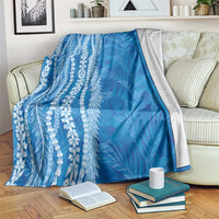 Hawaii Prince Kuhio Blanket Blue Hawaiian Lau Maia With Leis LT05 Blue - Polynesian Pride