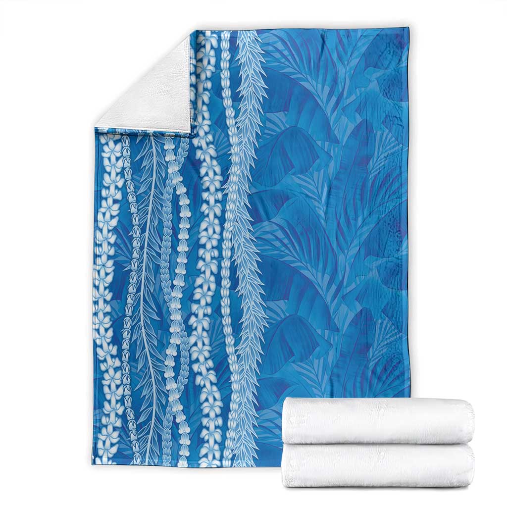 Hawaii Prince Kuhio Blanket Blue Hawaiian Lau Maia With Leis LT05 - Polynesian Pride