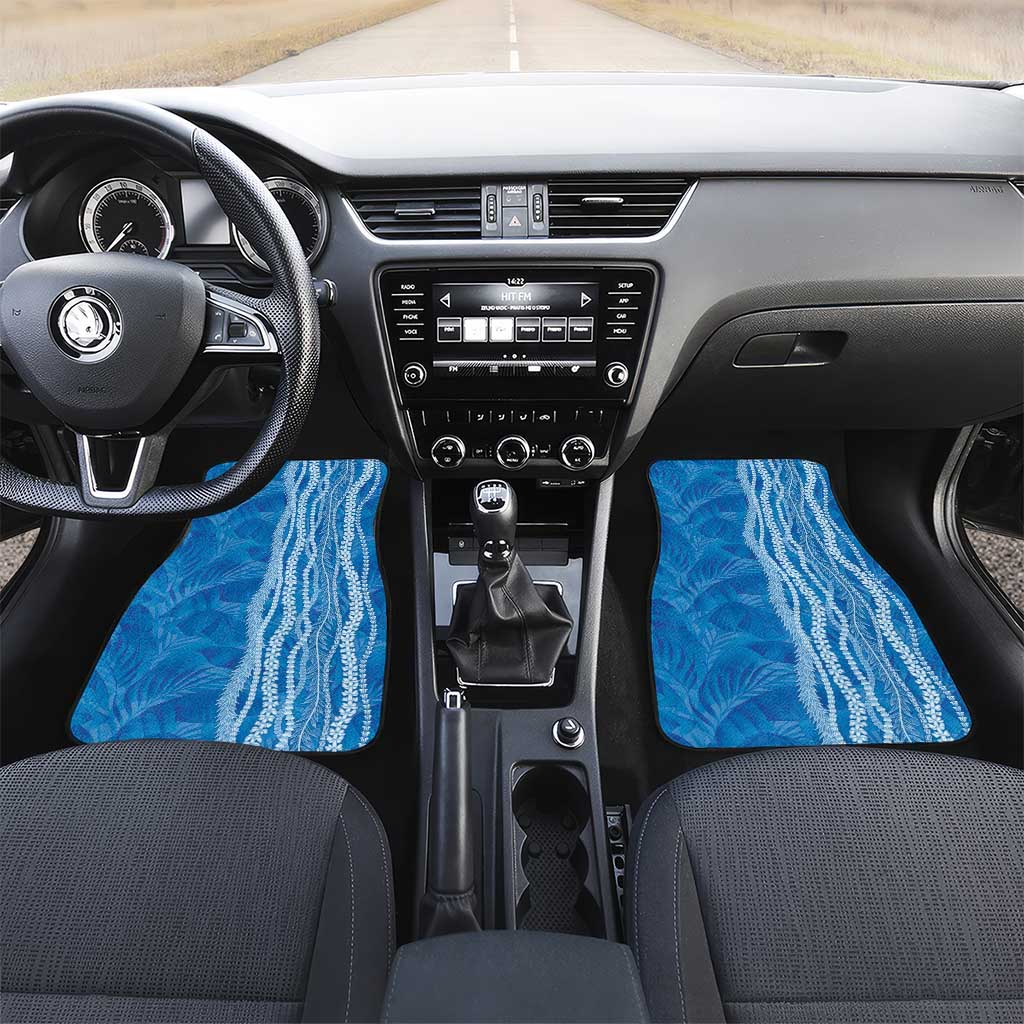 Hawaii Prince Kuhio Car Mats Blue Hawaiian Lau Maia With Leis
