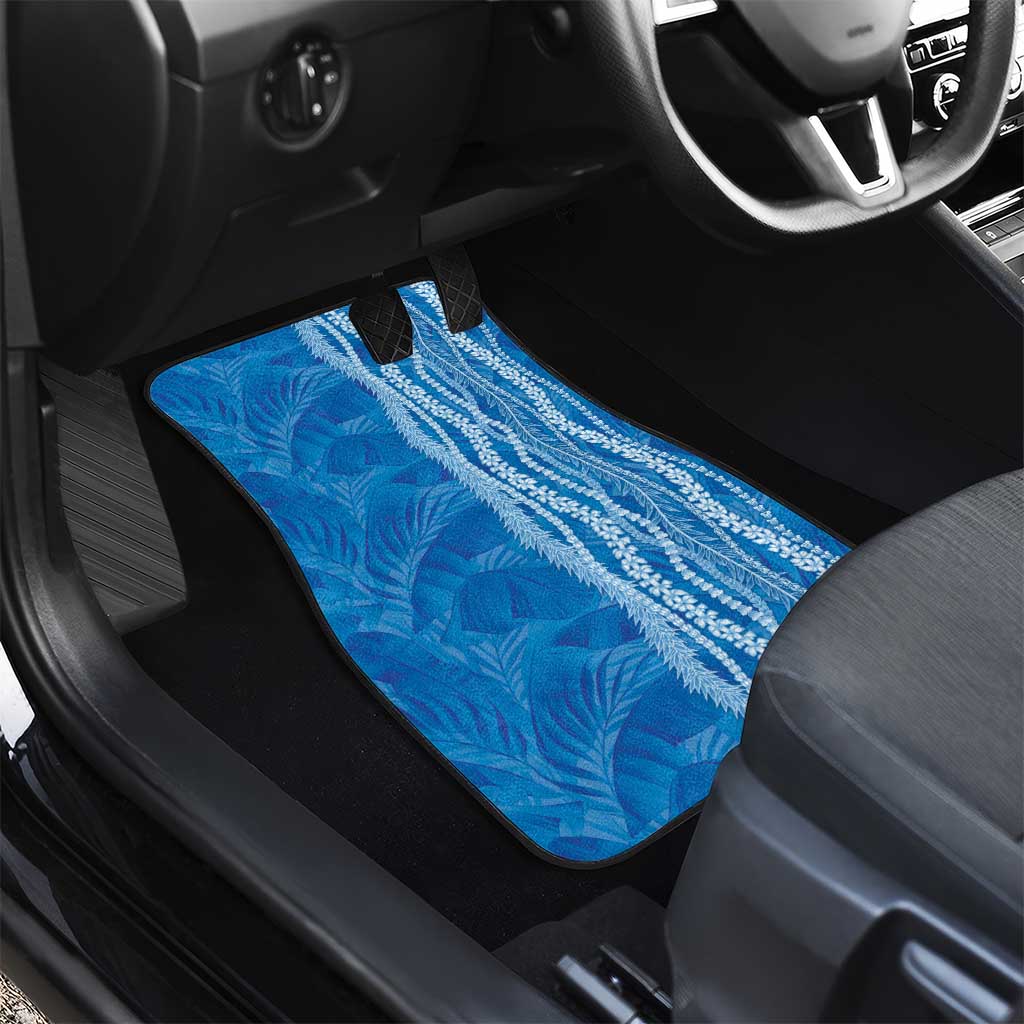 Hawaii Prince Kuhio Car Mats Blue Hawaiian Lau Maia With Leis
