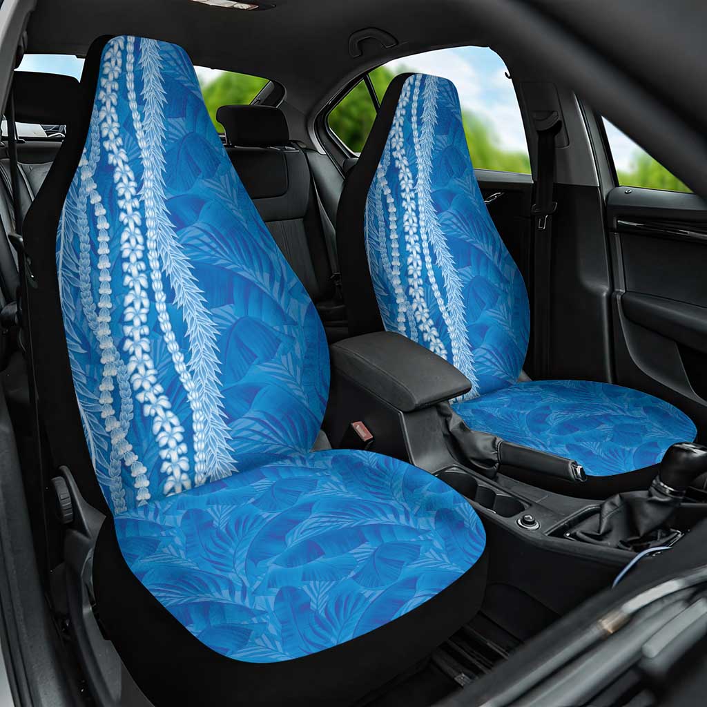 Hawaii Prince Kuhio Car Seat Cover Blue Hawaiian Lau Maia With Leis LT05 One Size Blue - Polynesian Pride